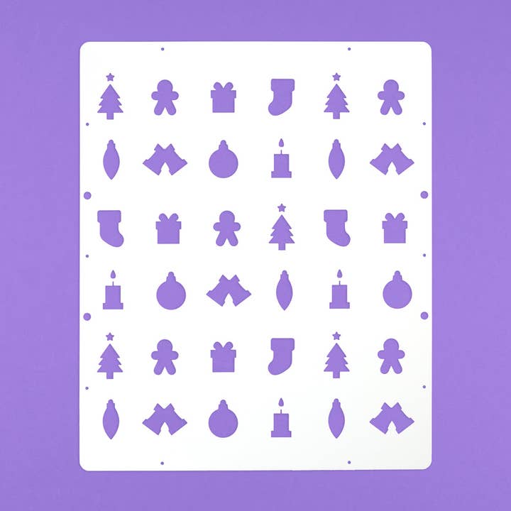 Zoi&Co - Vente Kit de décoration de gâteau - Pochoir pour gâteau MERRY EMOJI2