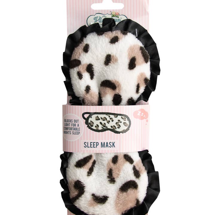 Masque de sommeil à imprimé léopard pour la vente par The Vintage Cosmetic Company