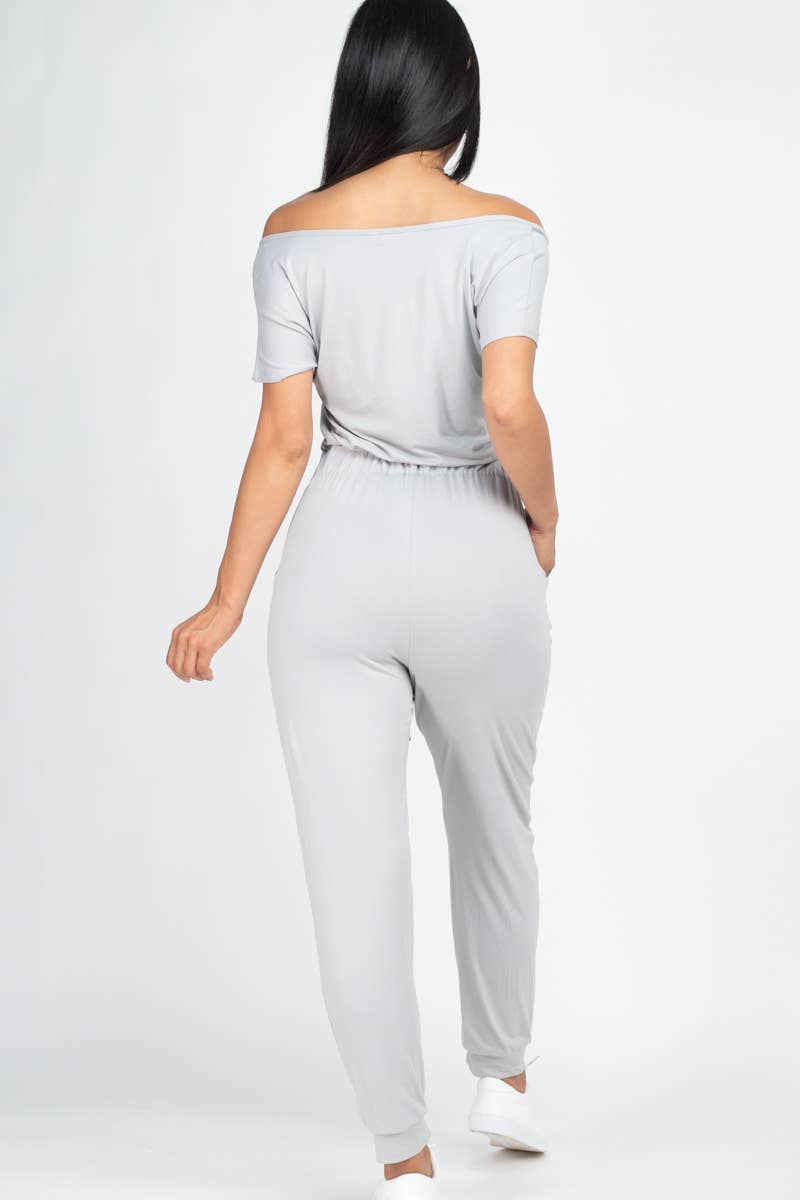 CAPELLA APPAREL – Großhandel Jumpsuit – Damen – Jumpsuit mit zwei Wege-Schultern und Kordelzug5
