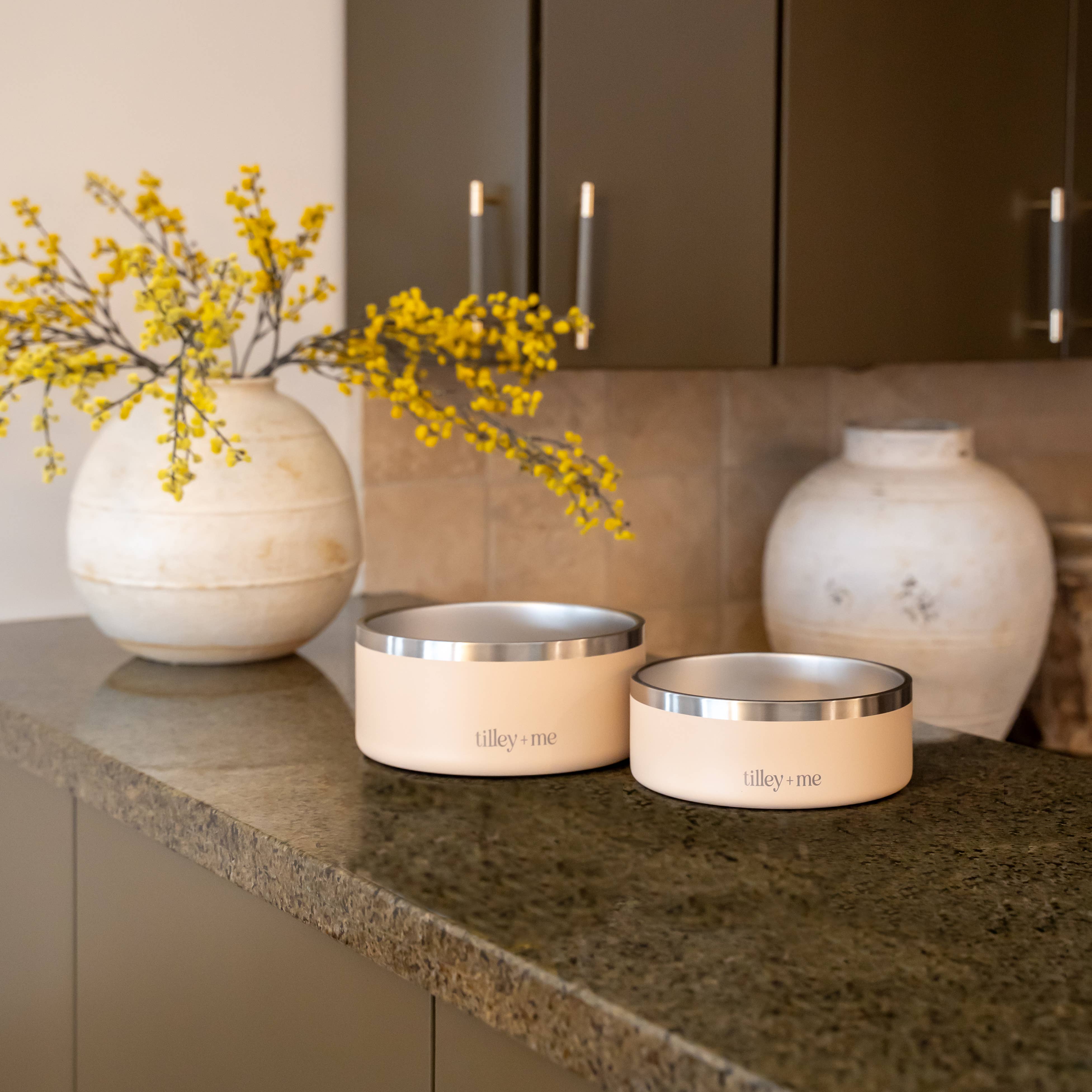 Tilley + Me - Wholesale Pet Bowl - Cat/Dog - Stainless Steel Pet Food + Water Bowl | 32oz and 64oz6