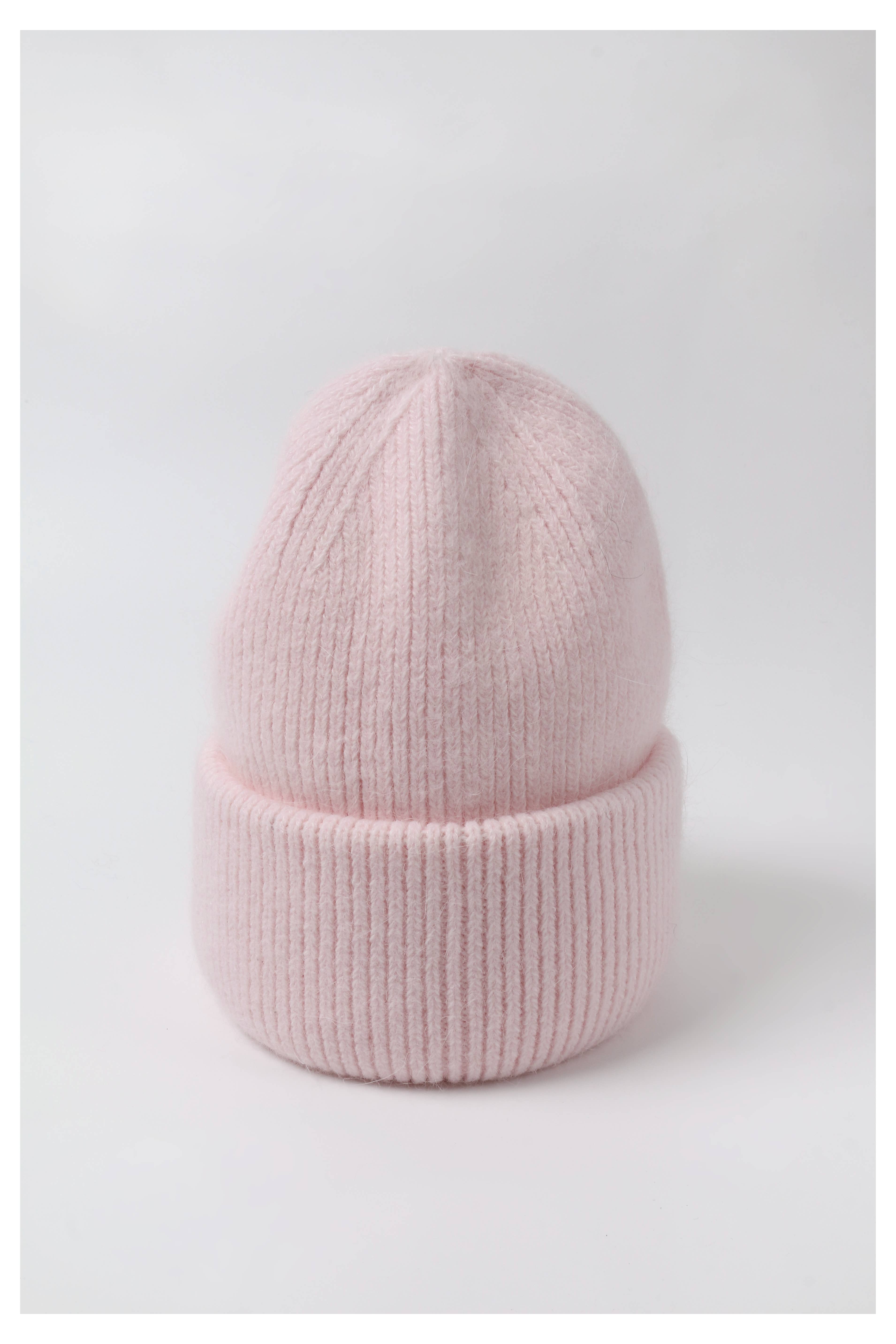 Angora Beanie Hat - Pink for wholesale on Faire1