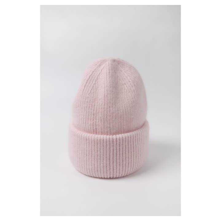 Angora Beanie Hat - Pink for wholesale on Faire1