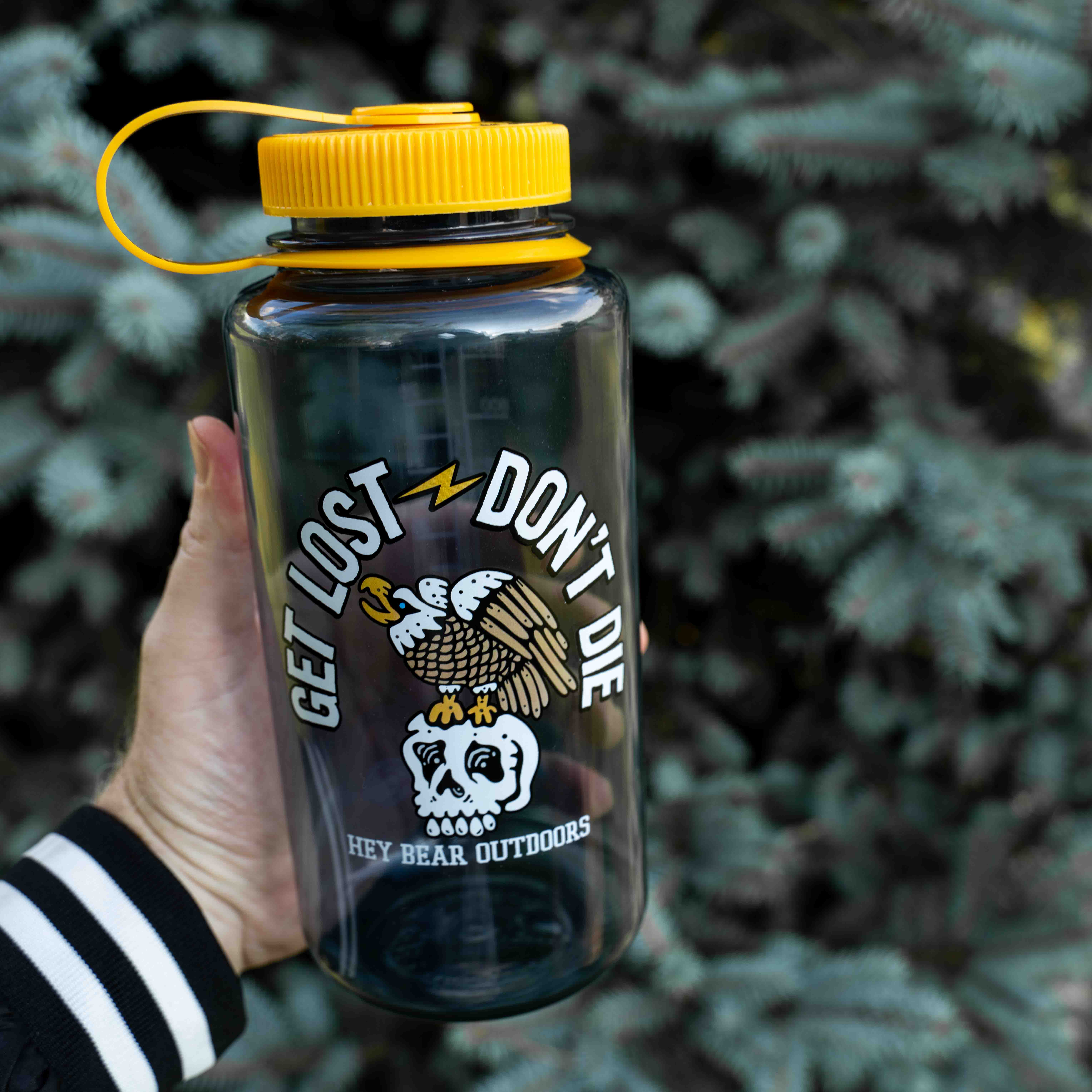 Hey Bear Outdoors - Wholesale Water Bottle - Get Lost - Don't Die Eagle Skull Nalgene 32oz Water Bottle1