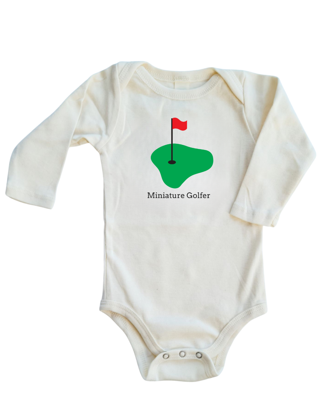 Simply Chickie® Organic Baby & Kids | USA Made • Ships USA - Wholesale Bodysuit (Non-Footed) - Baby - Organic Cotton Golf Baby Romper – Long Sleeve2