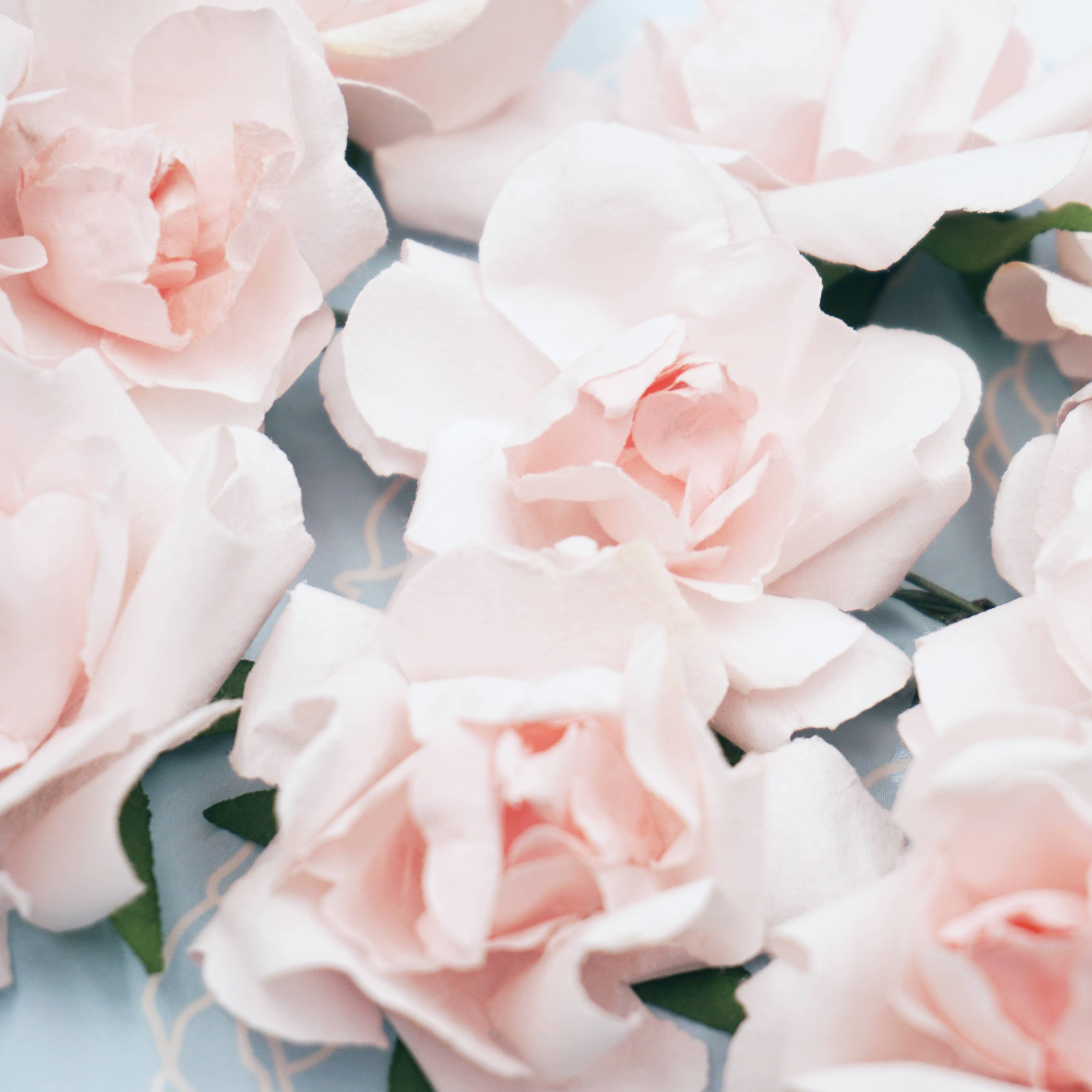 Angels Craft - Wholesale Artificial Flowers - Paper Flowers (Roses) with wire,  9-ct 1.57"6