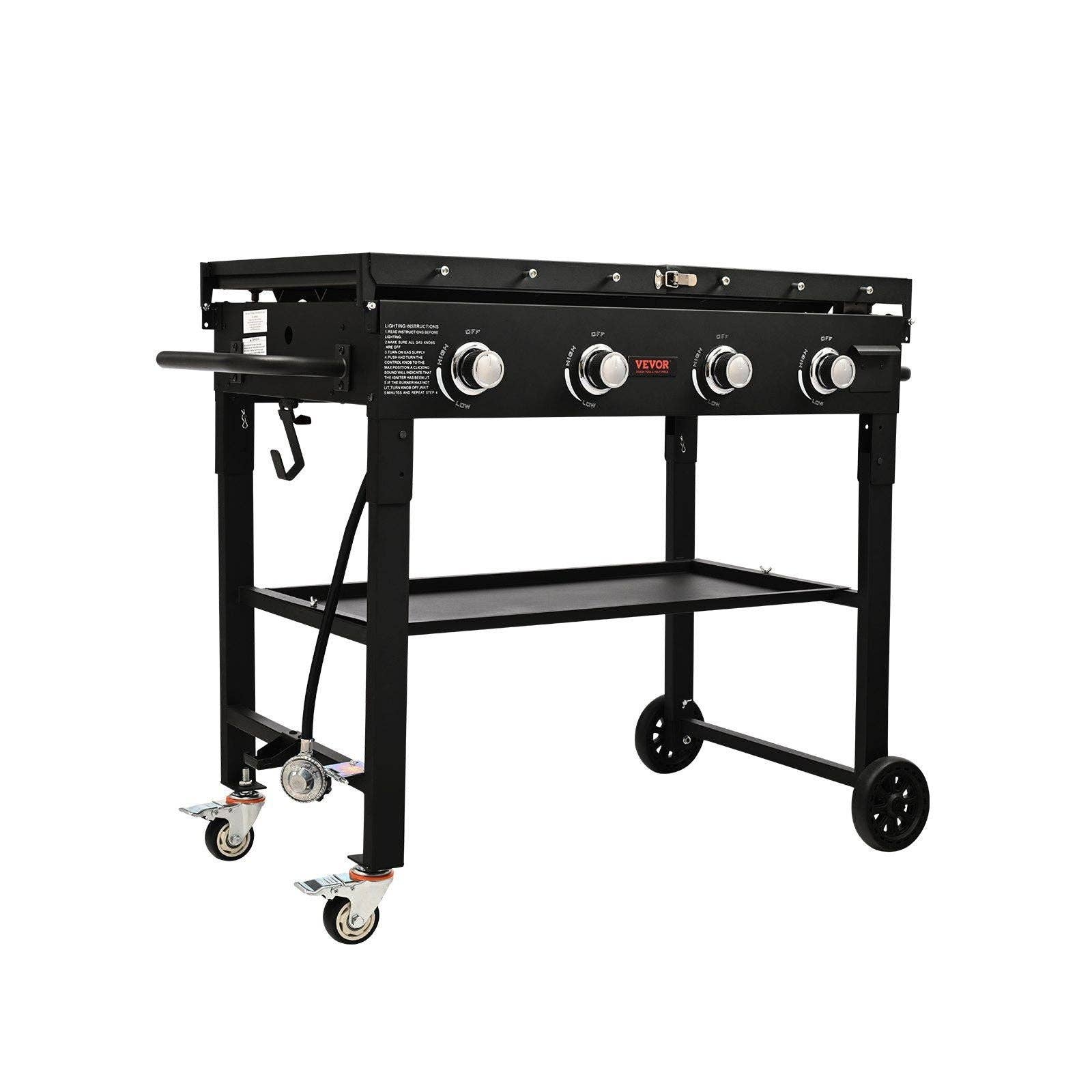 Hard Rock Health Stores - Wholesale Outdoor Grill Tools - Commercial Griddle on Cart, 36" Heavy Duty Manual Flat Top Griddle10