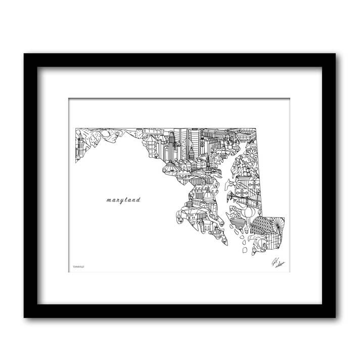 Décoration murale Maryland pour la vente par Townsville Art