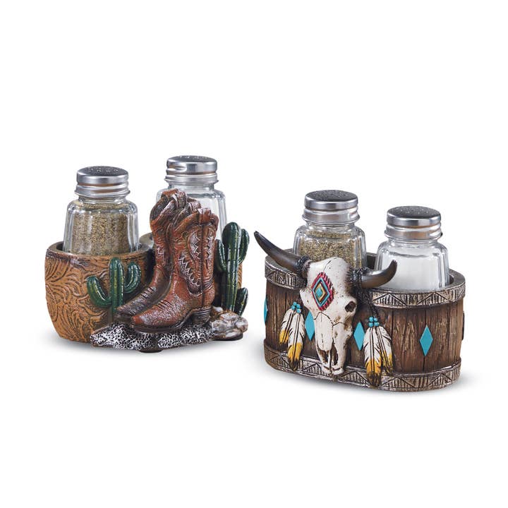 Western Salt & Pepper Shaker for wholesale by Back in the Saddle