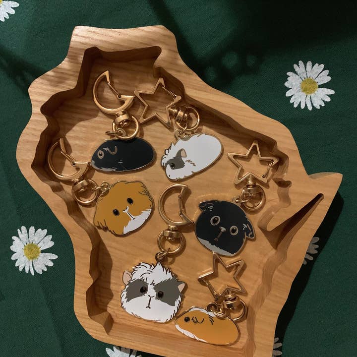 HolyGuacamolly - Wholesale Keychain - Women's - Original Design Guinea Pig Keychains Set2