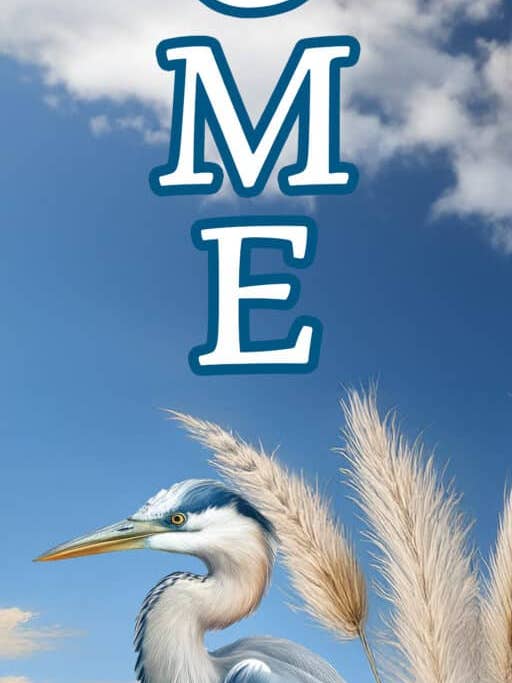 Door Expression-Blue Heron Pumpkin for wholesale by Custom Decor