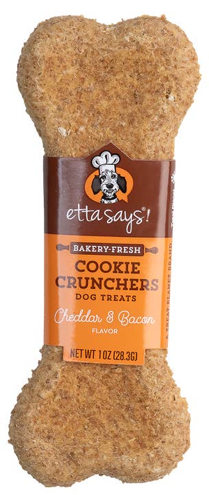 Pet Palette Distribution - Wholesale Pet Treats - Dog - Etta Says! Cookie Crunchers Cheddar & Bacon Dog Treat 24ct1