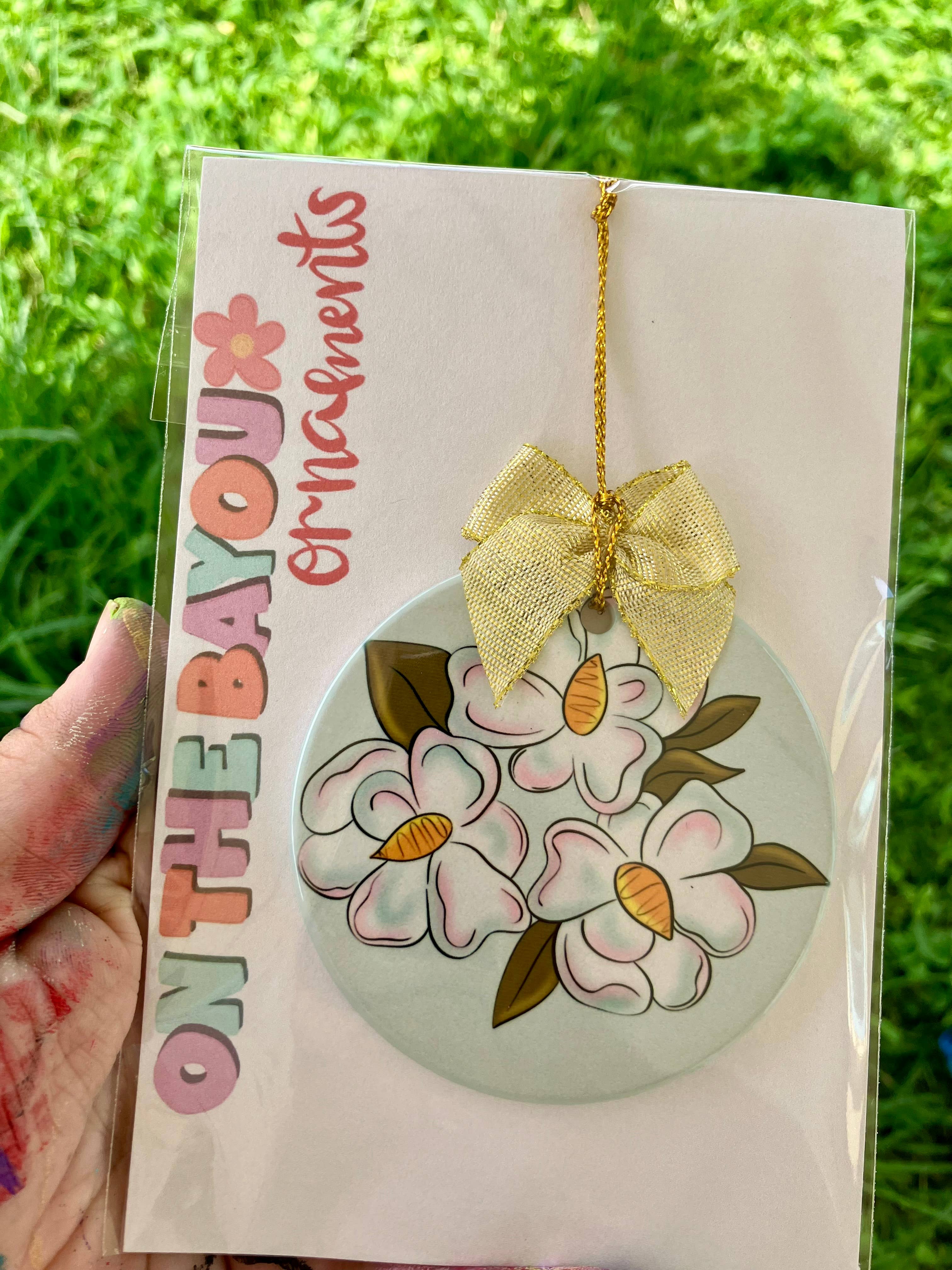 on the Bayou - Wholesale Ornament - colorful magnolia Christmas ornament 0