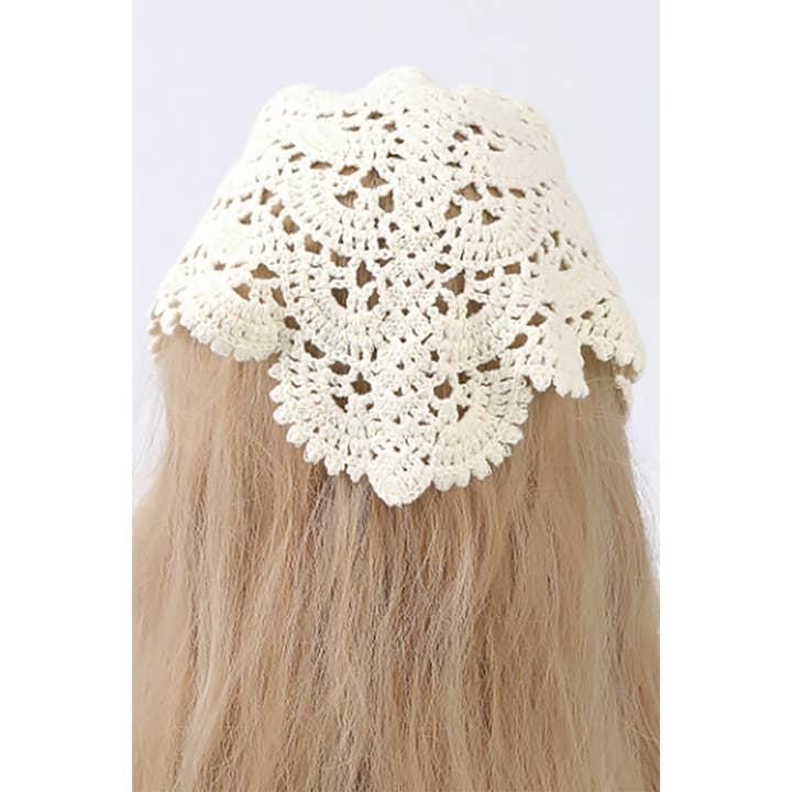 BANDEAU EN CROCHET IVOIRE pour la vente par Girly