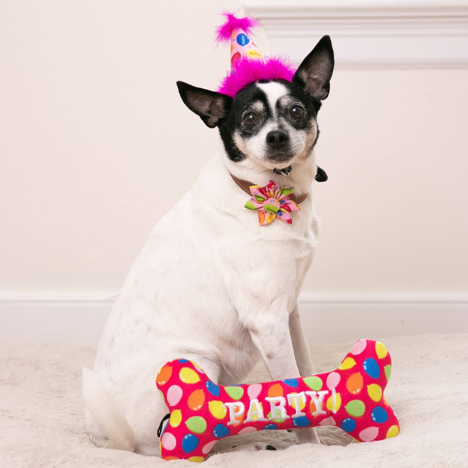 Huxley & Kent - Vente Chapeau – chien - Chapeau de fête rose Party Time avec SnugFit®3