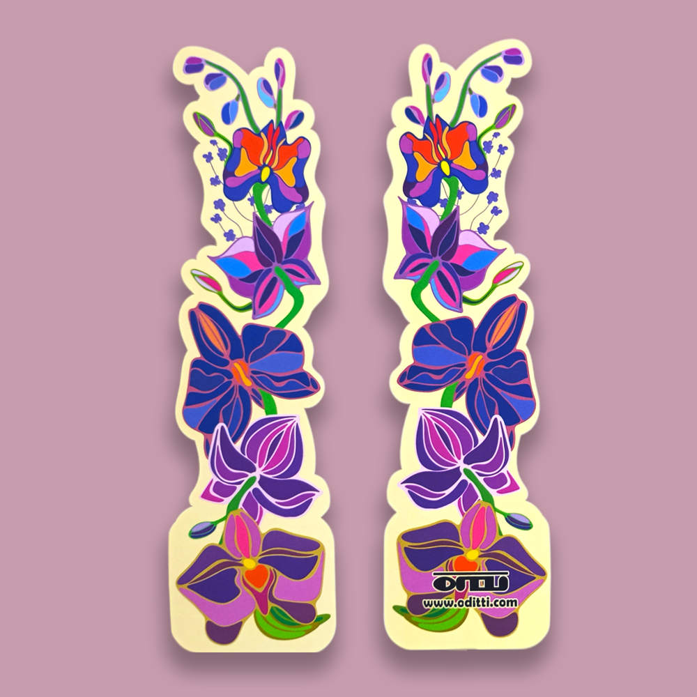 Oditti - Wholesale Bookmark - Die Cut Orchid Bookmark2