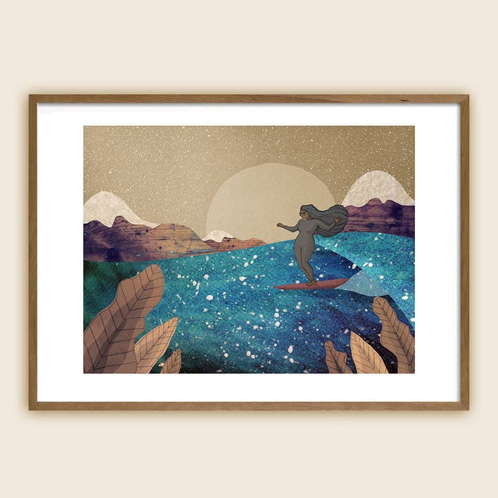 Stampa artistica Surfer Girl: «Winter Dance» per la vendita all'ingrosso da parte di Maia Walczak