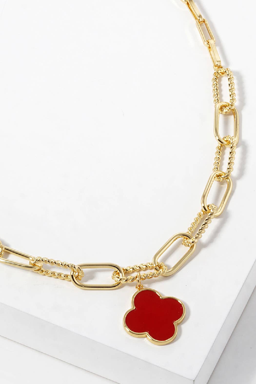 Embellish Your Life - Vente Colliers à pendentif - Collier Paperclip Clover4