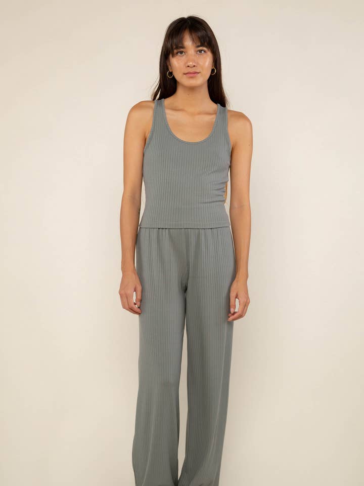 Onyx Rib Pant for wholesale by NLT