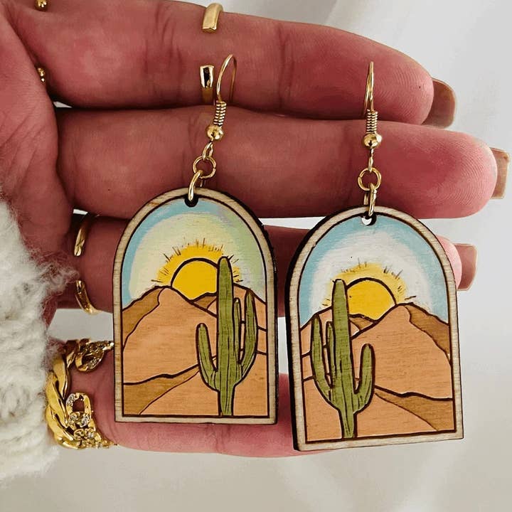 Southwest Canyon Drops - Orecchini eleganti dipinti a per la vendita all'ingrosso da parte di Hudson and Birch