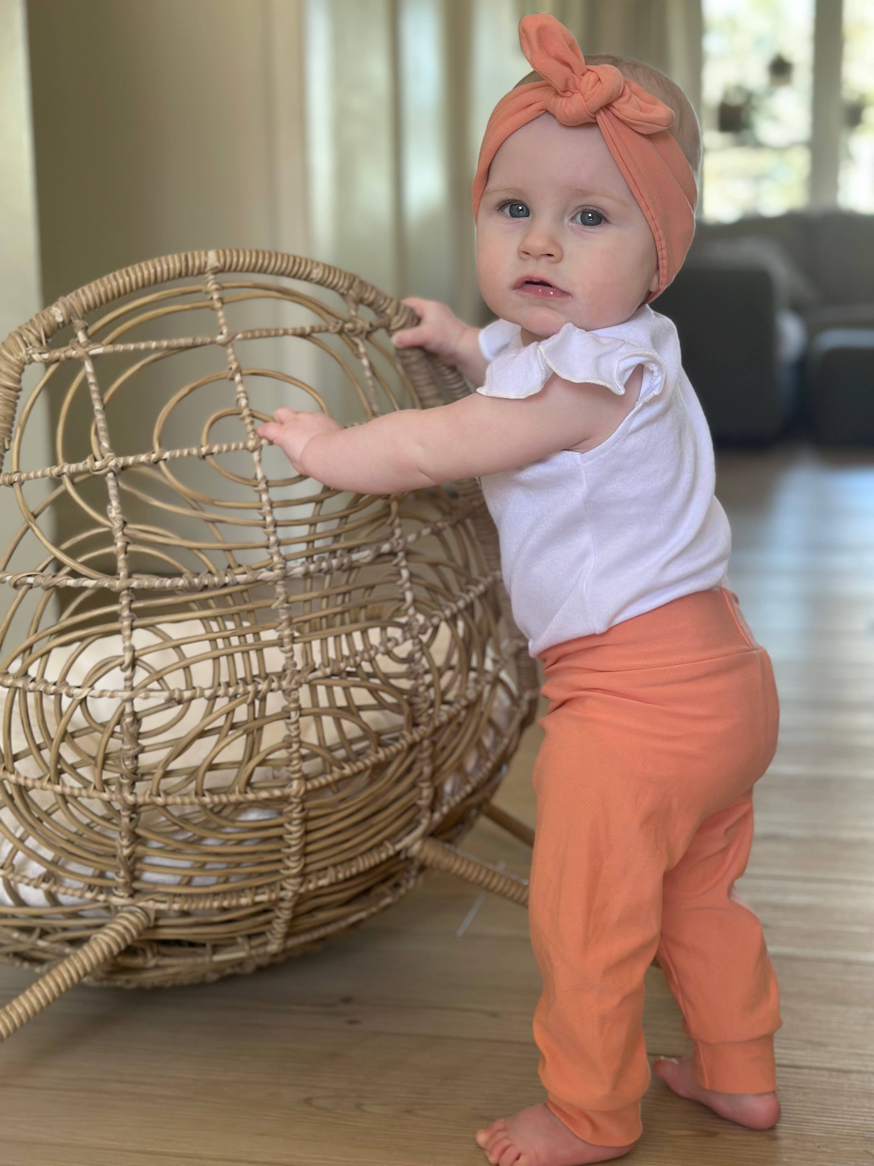 Jena Bug Baby - Wholesale Fashion Headband - Kids - Knot Bow Baby+Toddler Headband - Peach Tones1