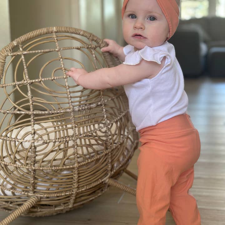 Jena Bug Baby - Wholesale Fashion Headband - Kids - Knot Bow Baby+Toddler Headband - Peach Tones1