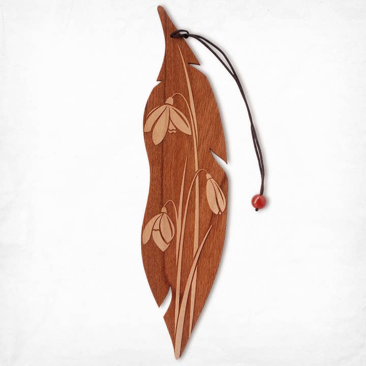 Trä bokmärke, snödroppe för wholesale av Minatur.art