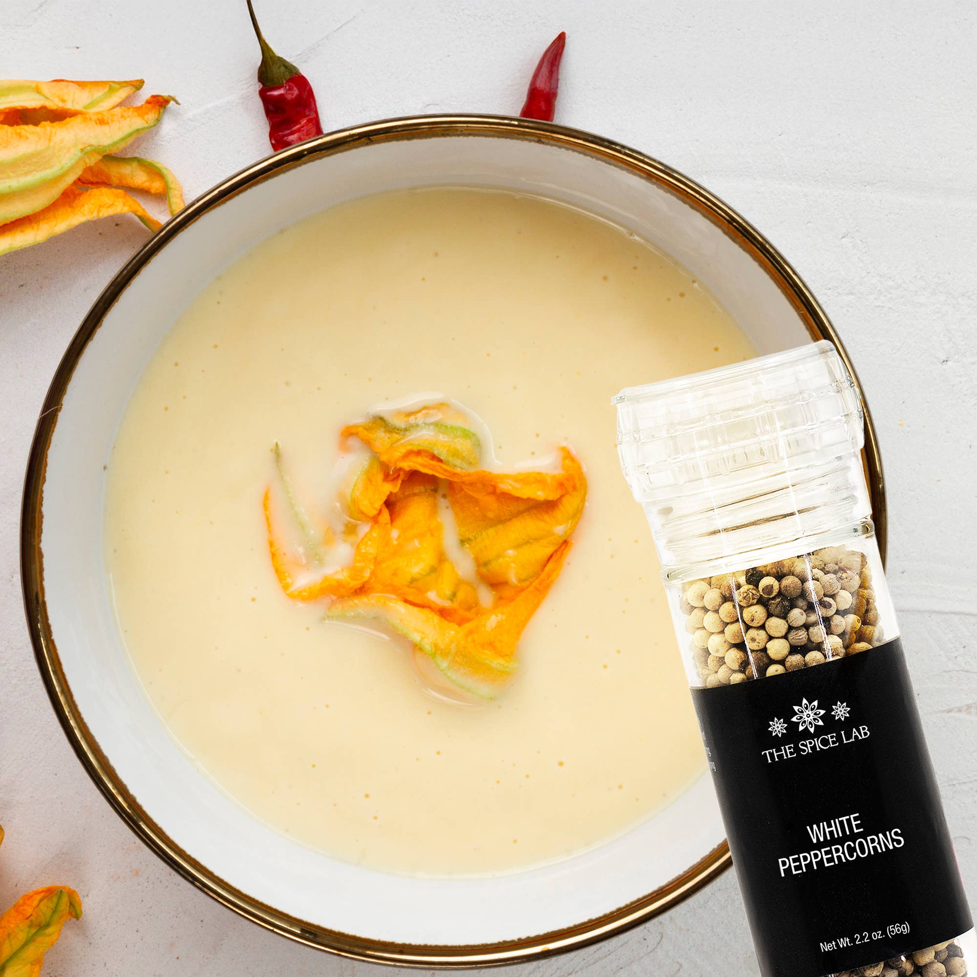 THE SPICE LAB - Wholesale Pepper/Peppercorns - White Peppercorns - Case of 6 - 2.2 oz with Grinder 5