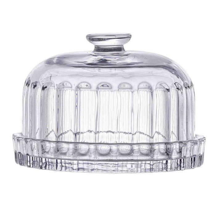 Glass Dessert Dish with Lid for wholesale by TableCraft Products Company