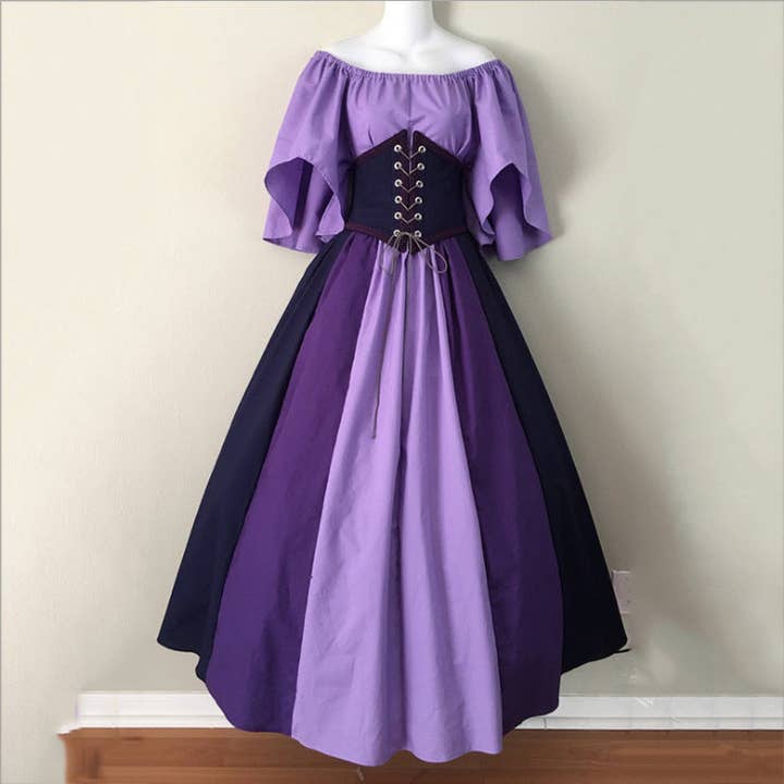 KK Bloom - Wholesale Costume - Women's - Renaissance Waist Big Swing Skirt British Retro Civilian Wear Drama Stage Costumes