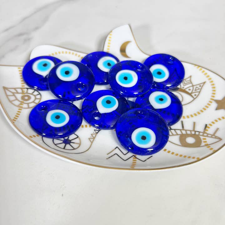Gypsy Soul - Wholesale Beads - All Seen Evil Eye Glass Bead With Hole - 10 Pcs4