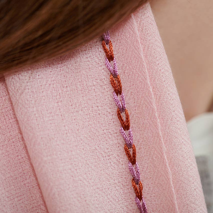 Hellen van Berkel HeartMadePrints - Vente Écharpe – unisexe - Écharpe blush en laine du Cachemire3