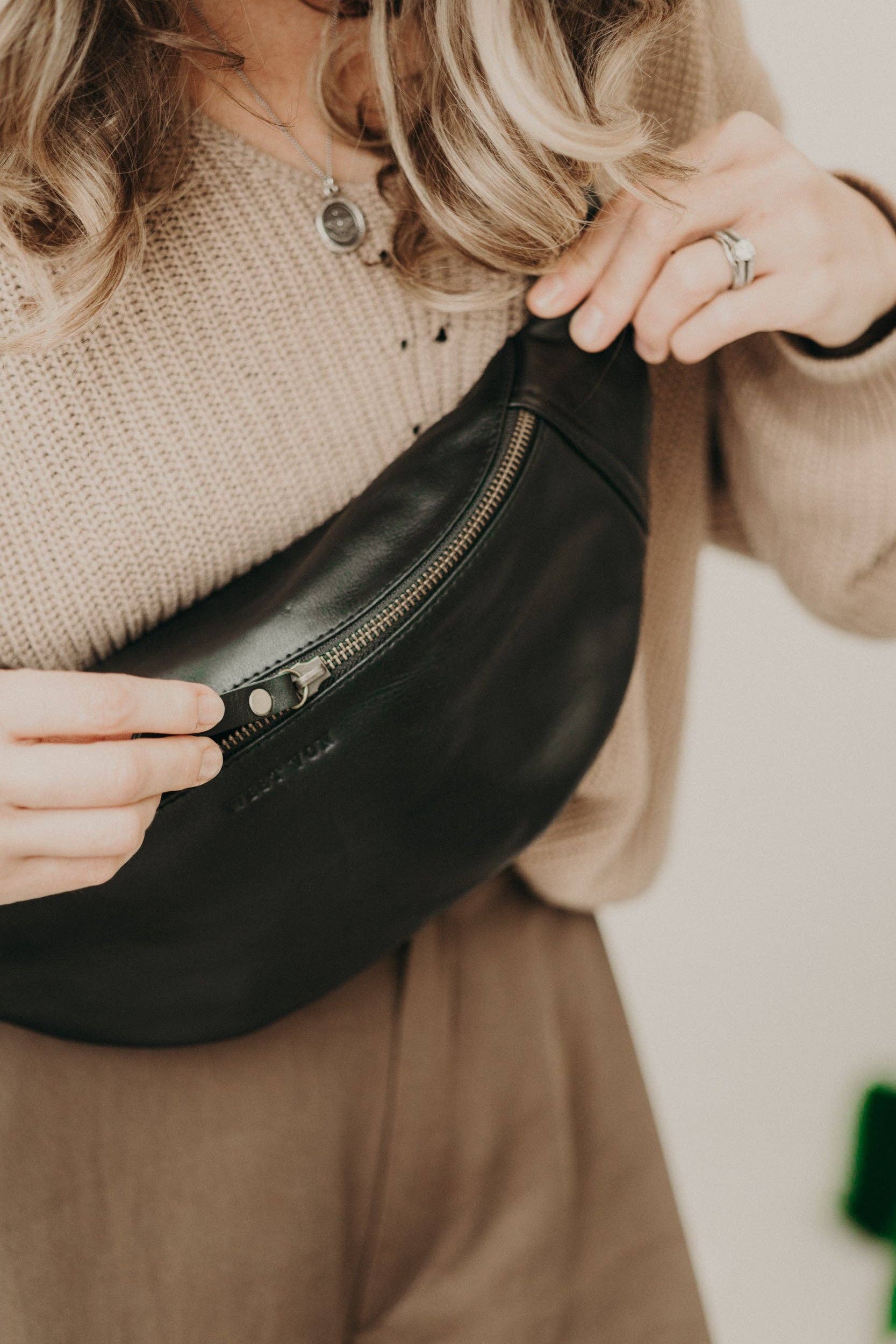 WEST VON - Vente Sac ceinture – femme - Indie | Grand sac à bandoulière essentiel | Sac banane | Sac à bandoulière10