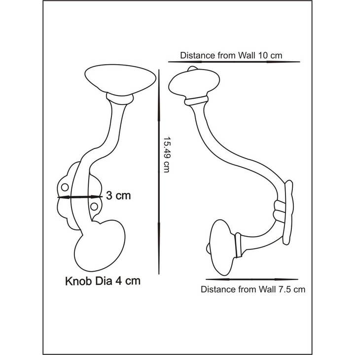 KNOBCO - Wholesale Wall Hook - Blue Decorative Handmade Ceramic Wall Hook |Vintage Wall Hook |Metal Wall Hooks |Furniture Hardware Hooks| Bath Hooks4