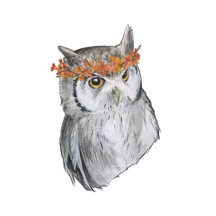 Whimsical Owl Sticker for wholesale by Big Moods