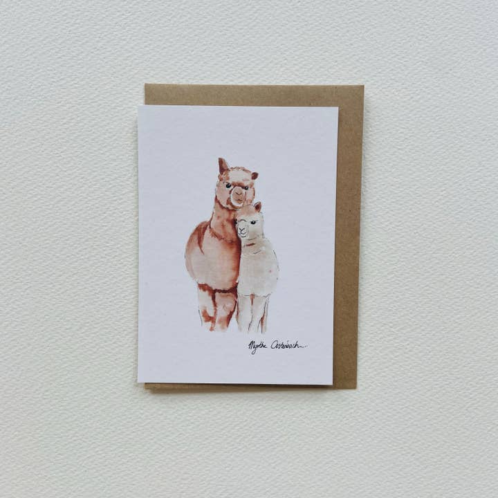 Alpaca Card for wholesale by Myrthe Oostenbach Art