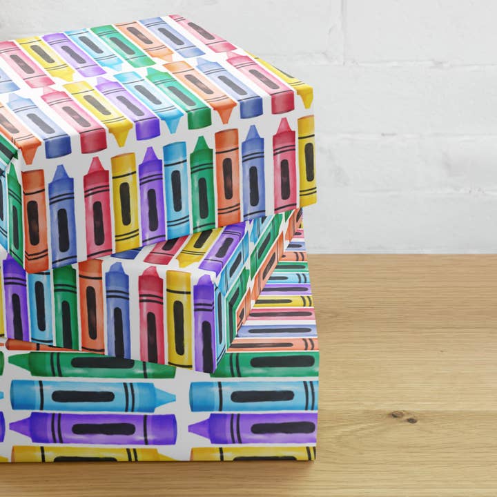 Crayons Wrapping Paper for wholesale by Wishbrush