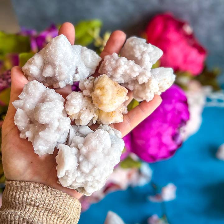 Mandala Gems – Engroshandel Spirituelle sten og krystaller – Krystalliserede lyserøde kvarts klynger, SJÆLDNE rosenkvarts klynger fra Tata Marokko14