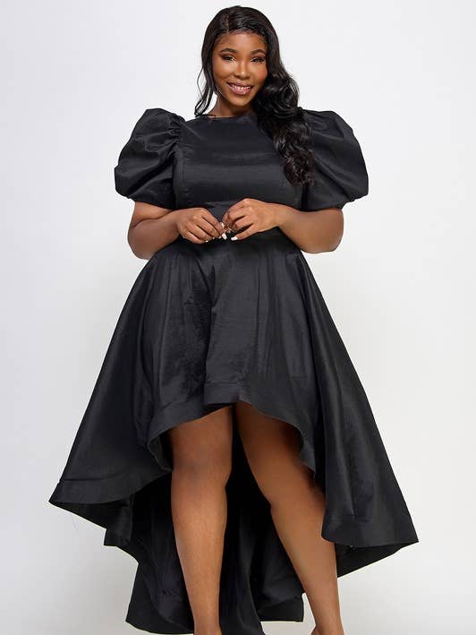 Namatt Design - Vente Robe – femme - Robe midi évasée à manches courtes Plus Puff0