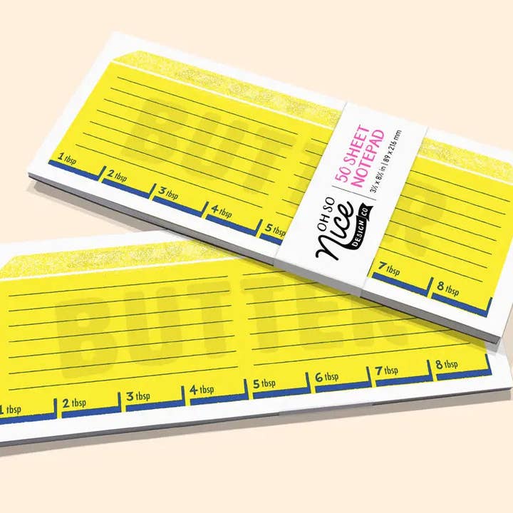 Butter Stick - Risograph Notepad for wholesale by Oh So Nice Design Co.