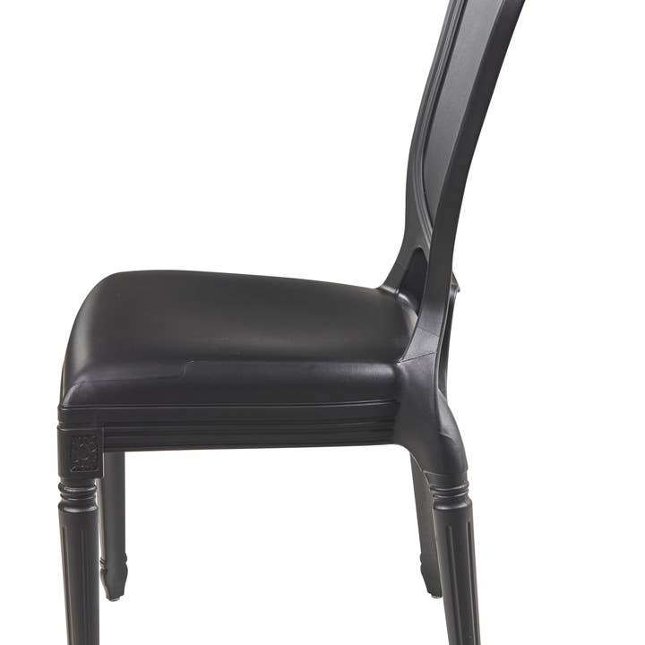NÈGRE SISSI - CHAISE EMPILABLE NOIRE EN POLYPROPYLÈNE en vente sur Faire