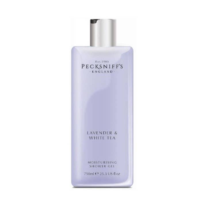Pecksniffs Lavendel & vitt te klassisk duschgel för wholesale av Prestige Beauty Boutique