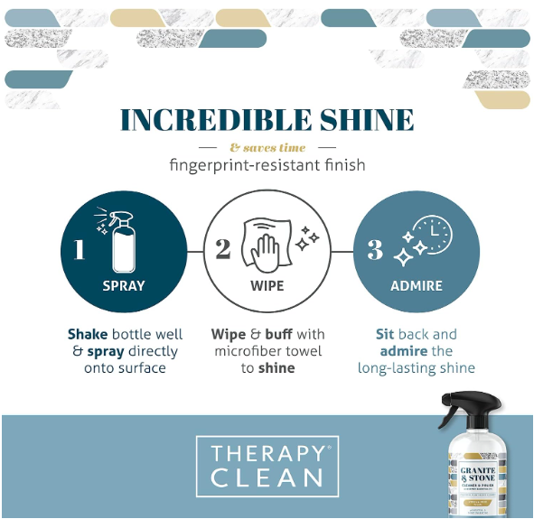 Therapy Clean - Vendita all'ingrosso Detergente per granito - Detergente e lucidante per granito e pietra, 16 oz12