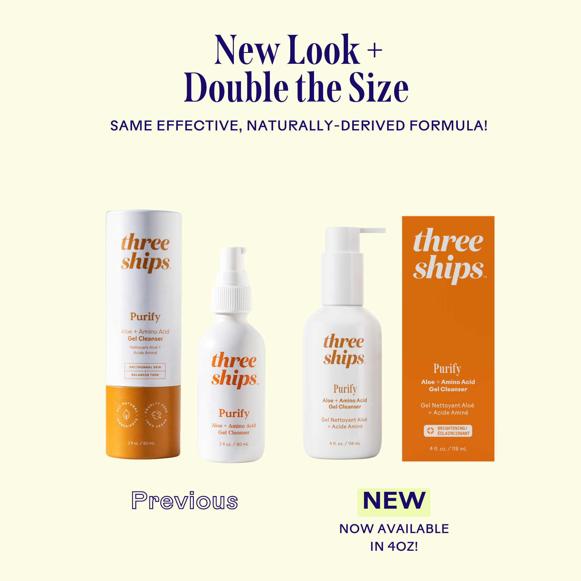 Three Ships (No Duties | Ships from US/CA | USMCA Compliant) - Wholesale Facial Cleanser - Purify Aloe + Amino Acid Gel Cleanser6