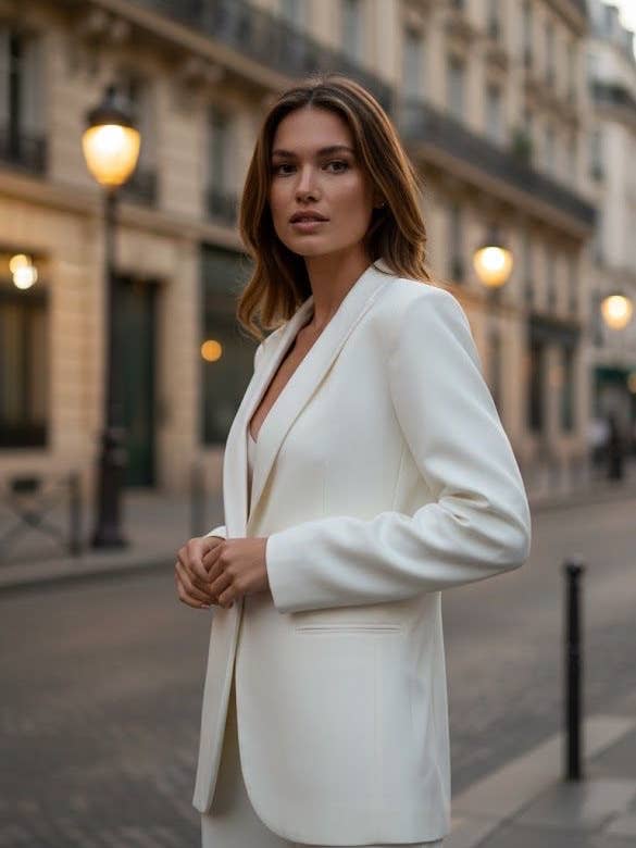 Blazer droit à bouton unique
pour la vente par Amy & Clo Invogue