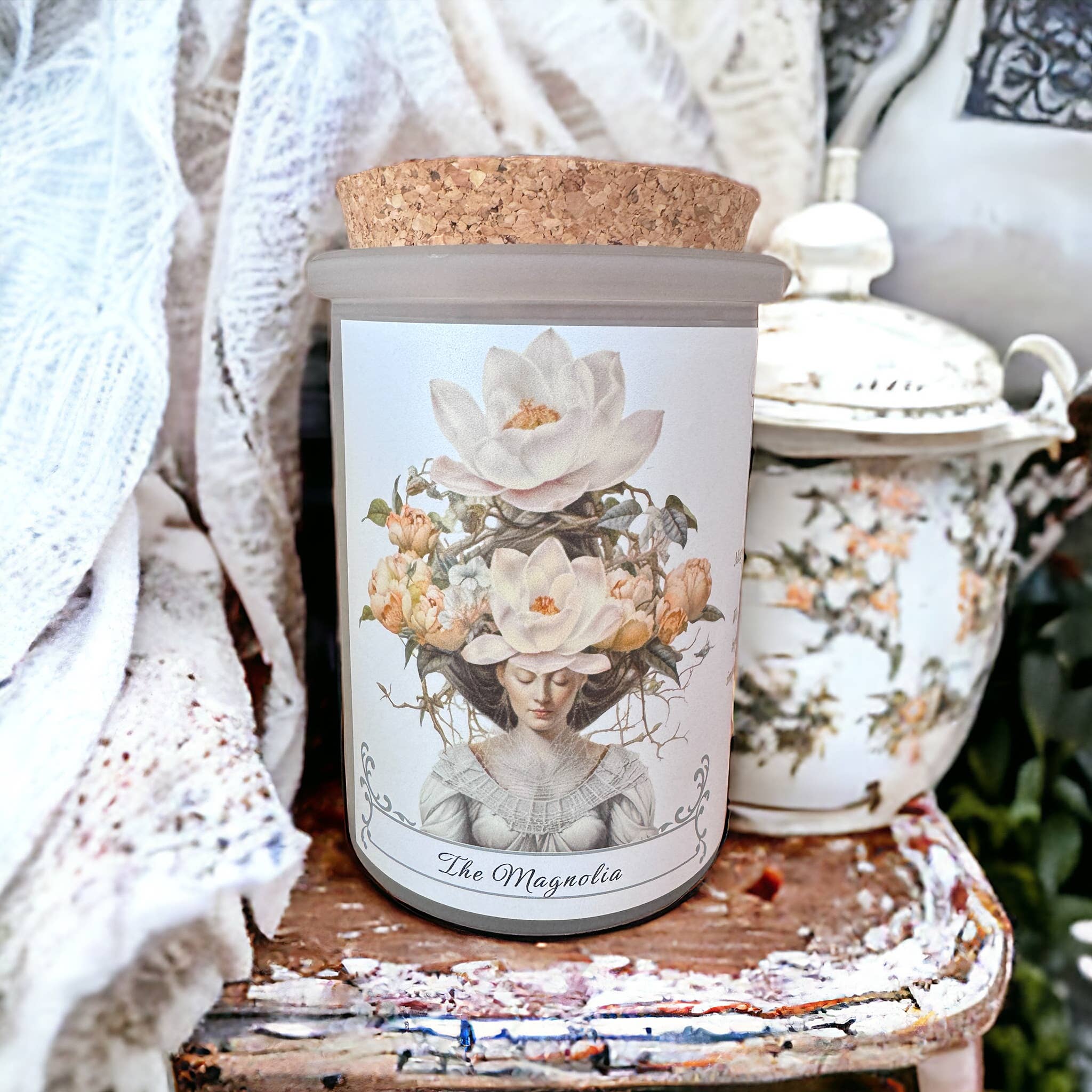 Montana Farmacy - Vente Bougie en bocal - Bougie Flower Power © - Fleurs de magnolia botaniques vintage 4