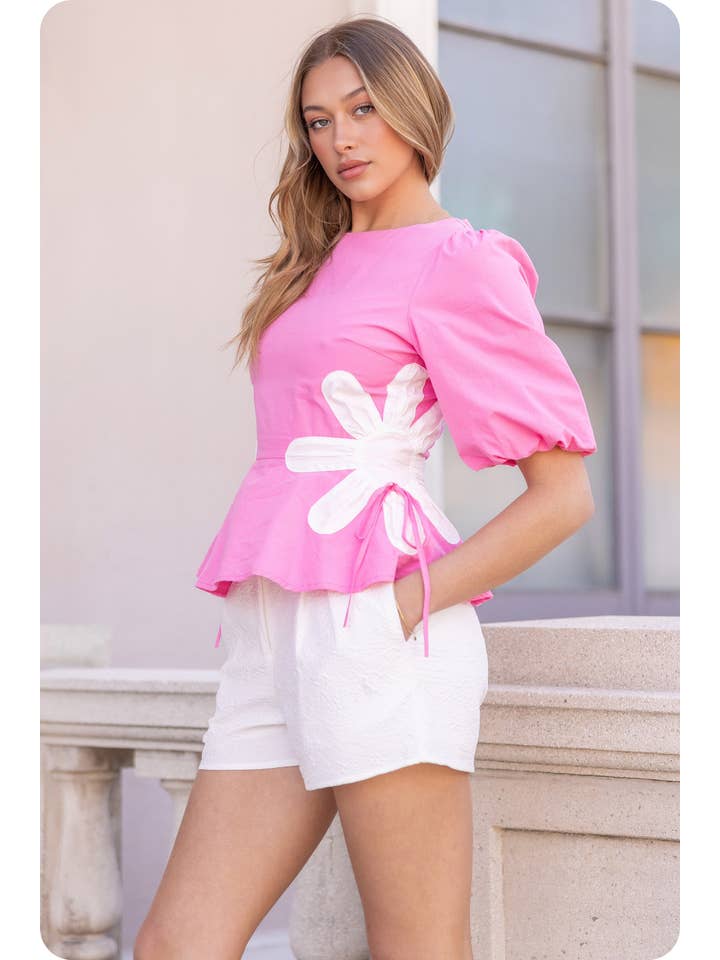 Strut & Bolt - Wholesale Blouse – Women’s - Flower Color-Block Poplin Top19