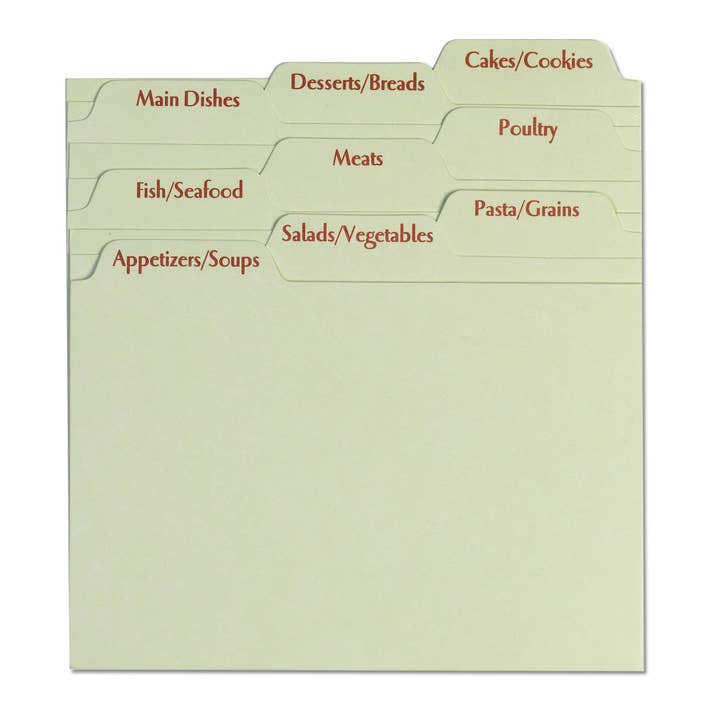 Ensemble de séparateurs de remplacement pour boîte à recettes (10 x 15 cm) pour la vente par Out of the Woods of Oregon