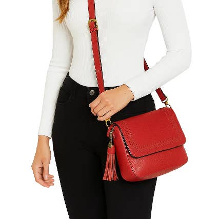 Della Classic Vegan Leather Crossbody Mommy Shoulder Bag for wholesale by AMPERE CREATIONS