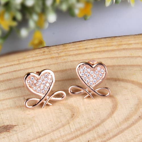 Simple stone earring str.L for wholesale by My Olivia