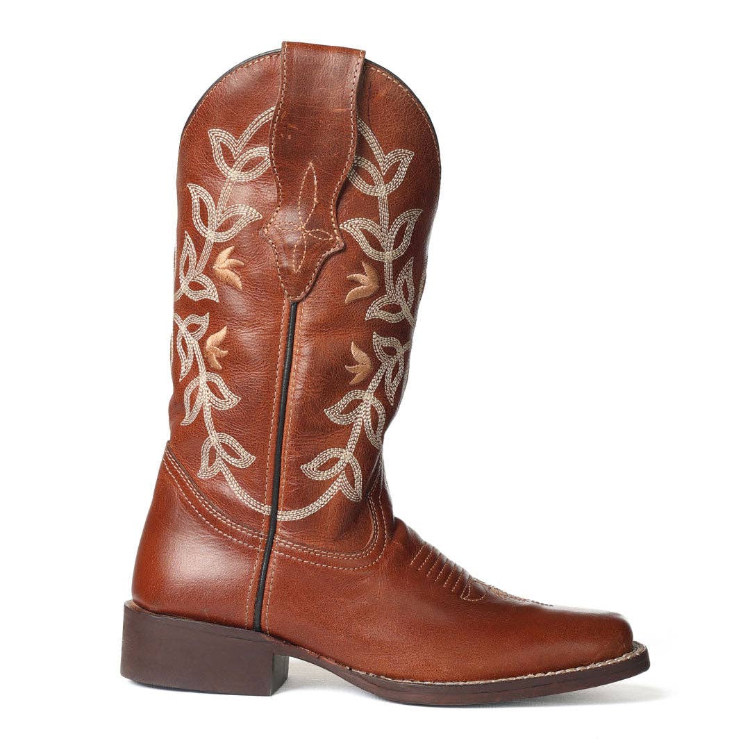 Cognac TuffRider Tess Ladies Western Boot for wholesale on Faire4